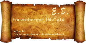 Enczenberger Dávid névjegykártya
